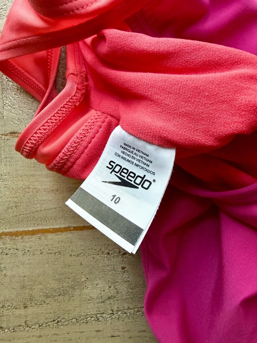 2 Speedo 1pc swimsuits girls 8-10 yr orange & pink , grey w black/orange VGUC